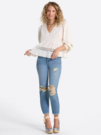 Harmony Straight High Rise Jeans in Incline
