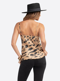 Jessica Simpson 2.0 Emmy Lace Trim Cami in Animal Print