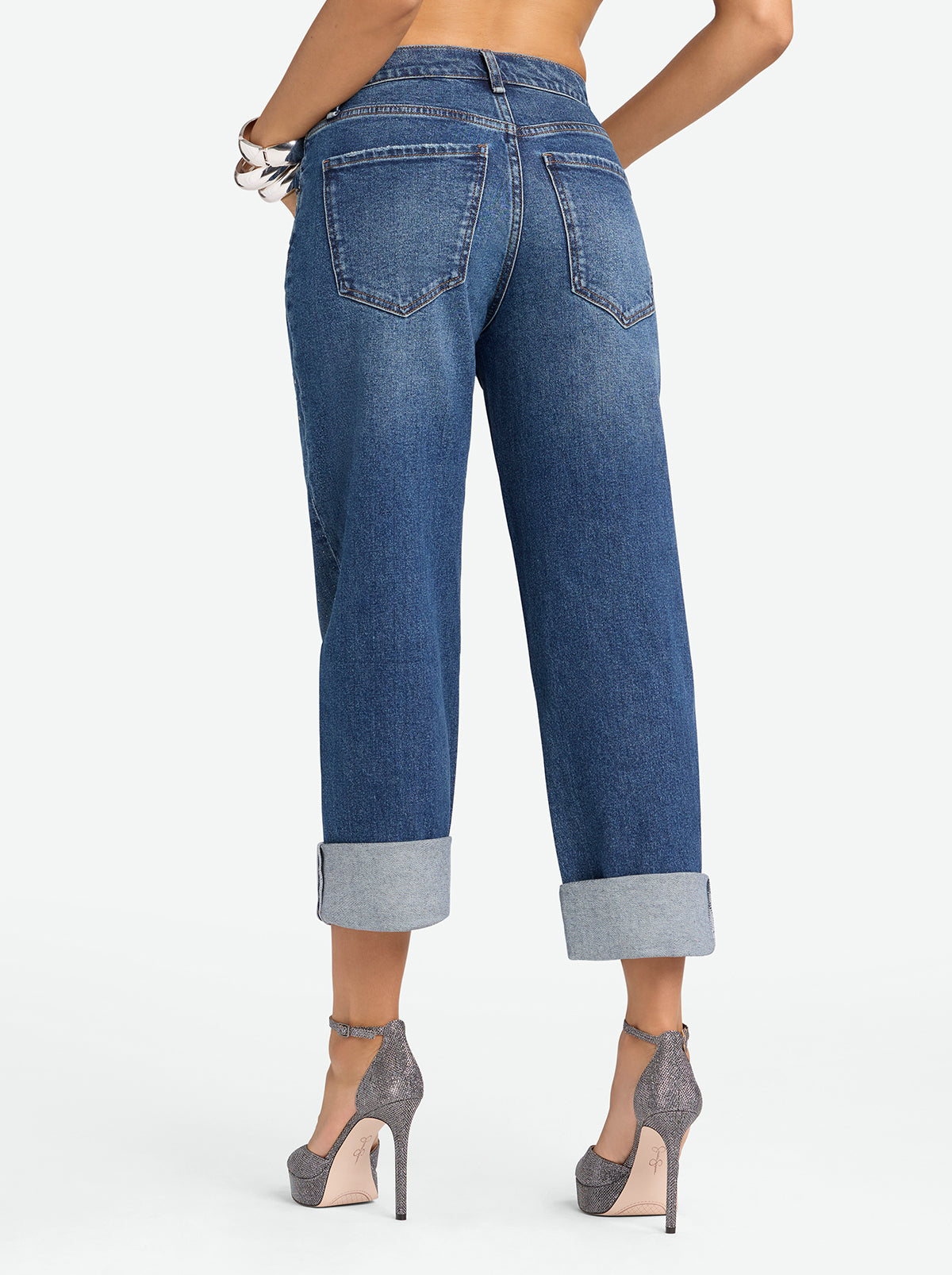 Jessica Simpson 2.0 Embellished Boyfriend Jeans in Thorn