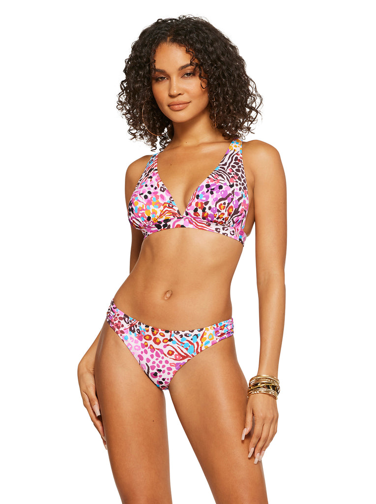 French Exit Full Support Triangle Bra in Pink Multi