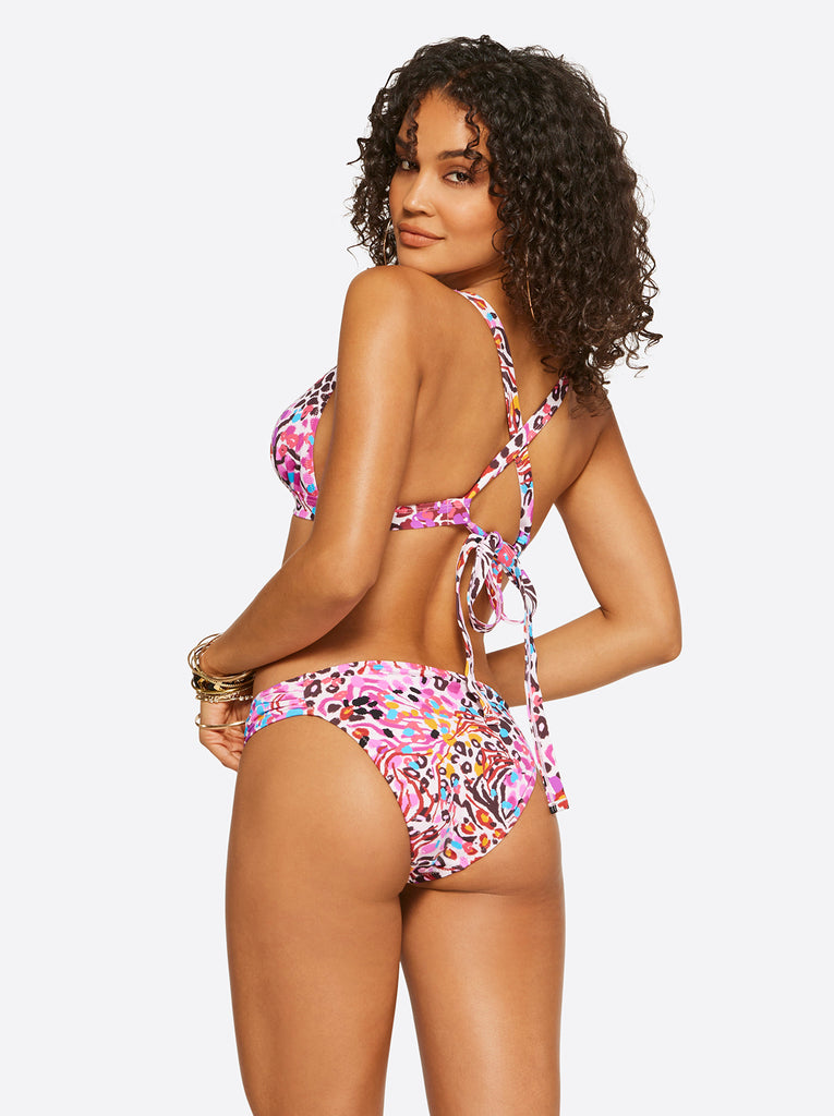 French Exit Full Support Triangle Bra in Pink Multi