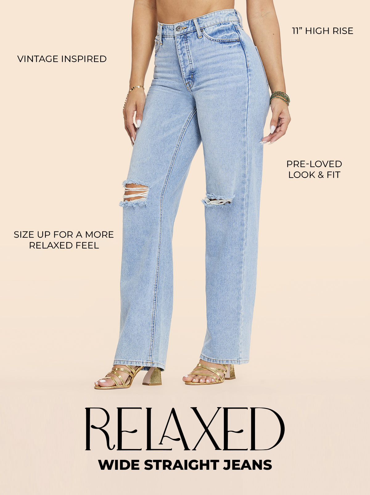 Mid Rise Straight Leg Jeans in Bleach Denim