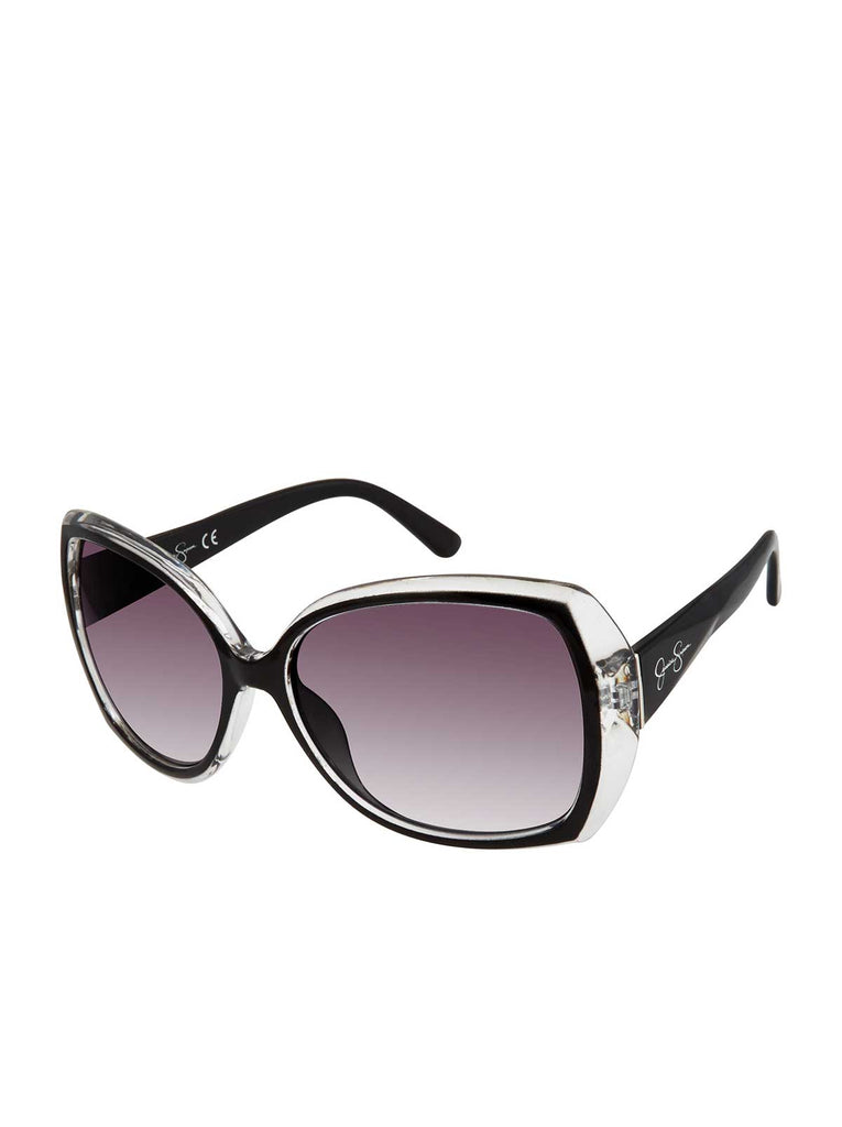 Oversized Butterfly Sunglasses with Bifocal Readers in Black