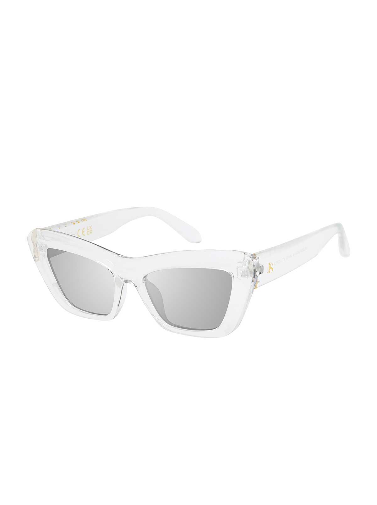 Bold Cat-Eye Sunglasses in Crystal