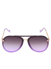 Metal Aviator Sunglasses in Light Purple