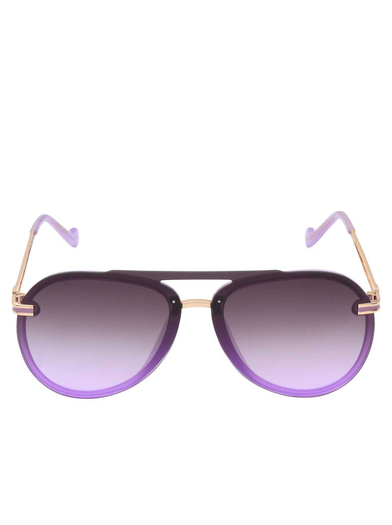 Metal Aviator Sunglasses in Light Purple