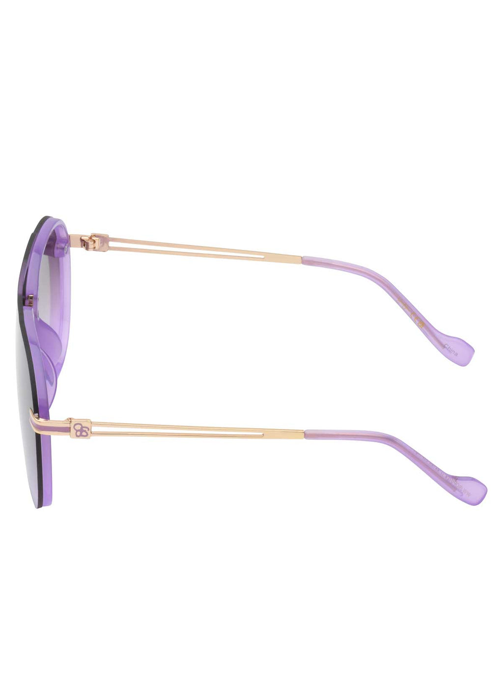 Metal Aviator Sunglasses in Light Purple