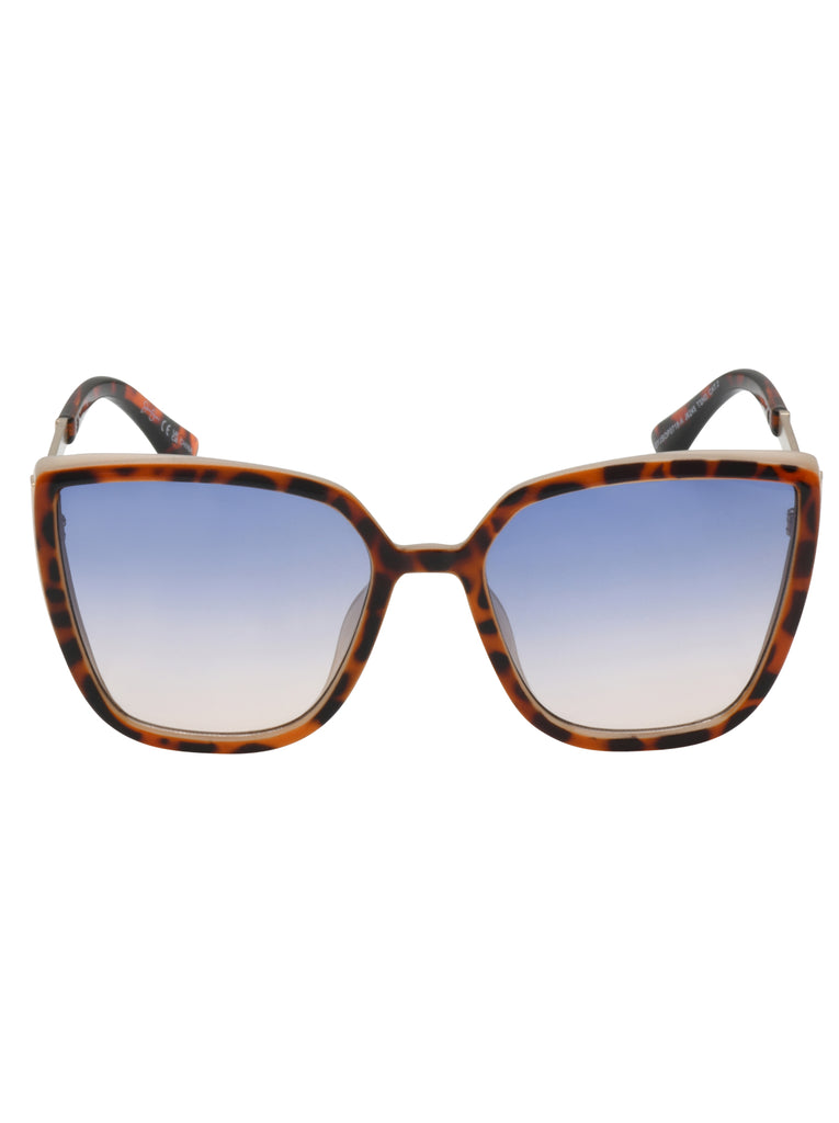 Cat Eye Sunglasses with Metal Temple in Tortoise