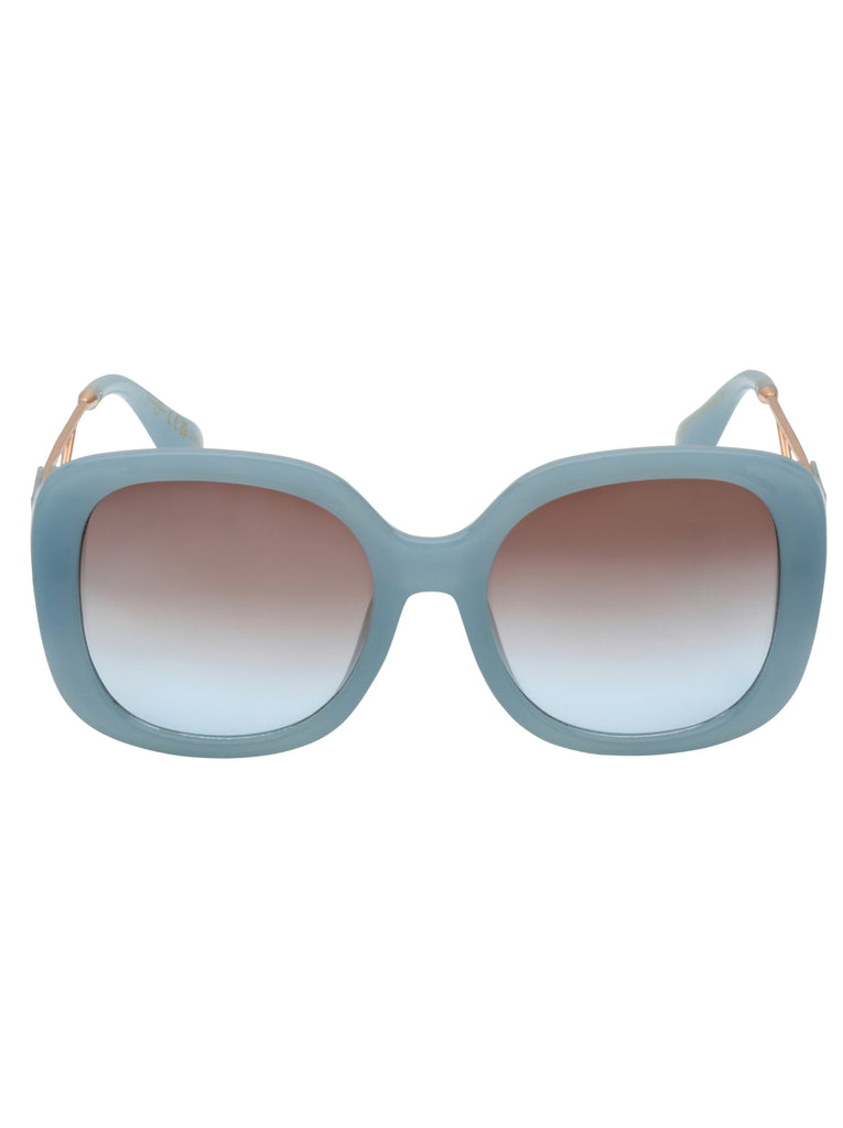 Oversized Oval Sunglasses in Blue