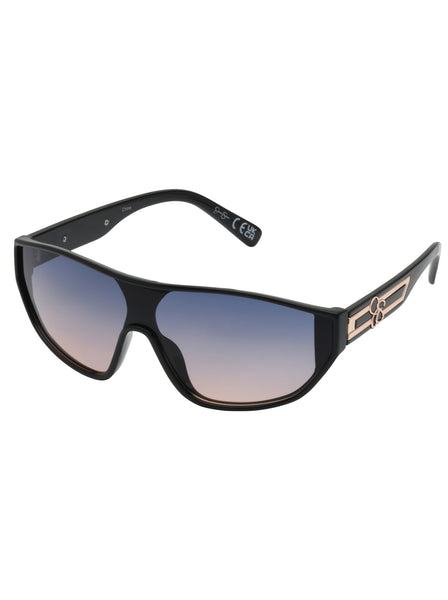 Wrap-Around Shield Sunglasses in Black – Jessica Simpson display picture 2