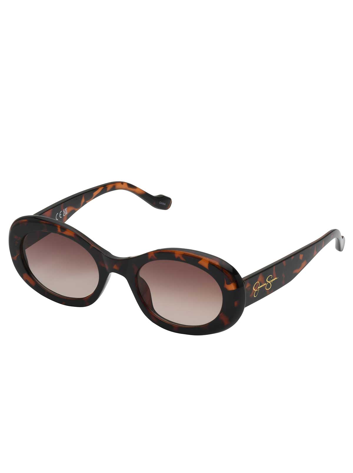 Iconic Vintage Oval Sunglasses in Tortoise – Jessica Simpson