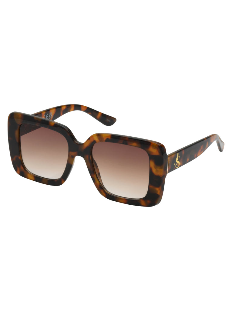 Fashionable Square Sunglasses in Tortoise