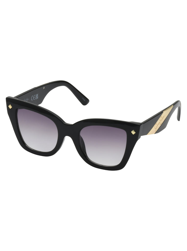 Bold Cat Eye Sunglasses in Black