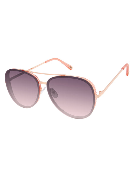 Jessica Simpson Rose Gold Aviator Sunglasses with Pink Lenses Jessica Simpson J5359 Sassy Women main image 2