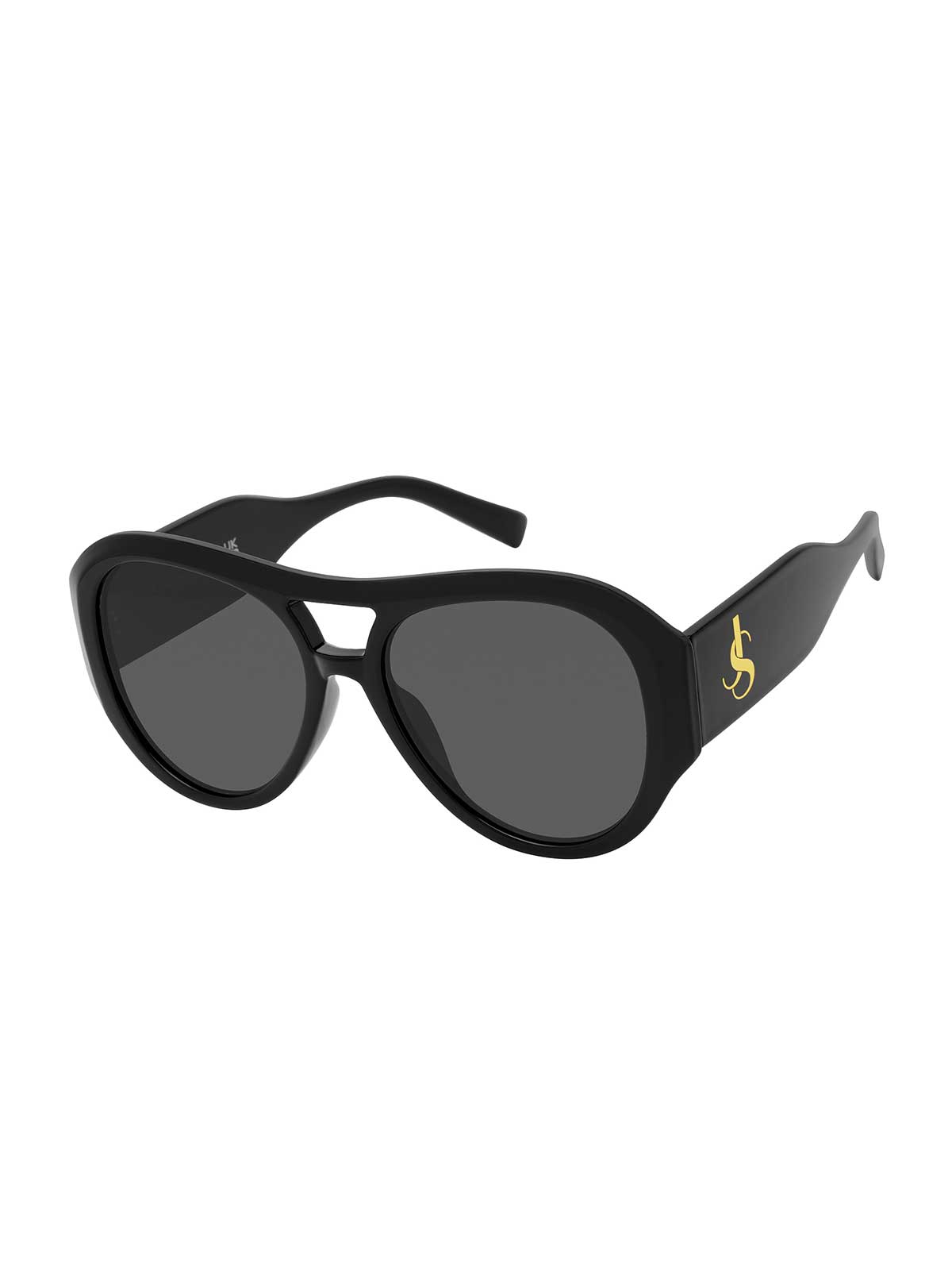 Wide Temple Aviator Sunglasses in Black – Jessica Simpson