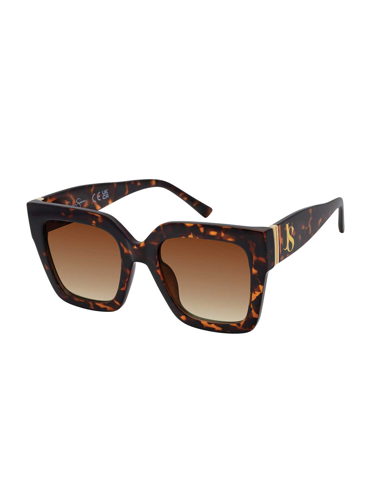 Chic Oversized Square Sunglasses in Tortoise
