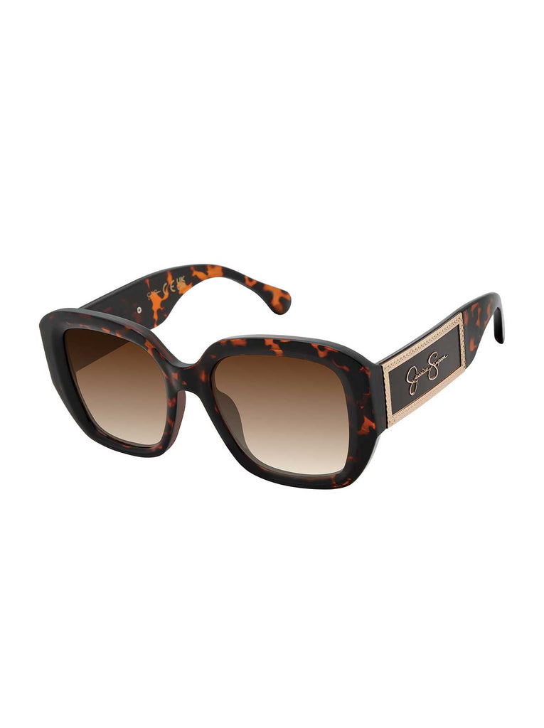 Logo Rectangle Sunglasses in Tortoise – Jessica Simpson