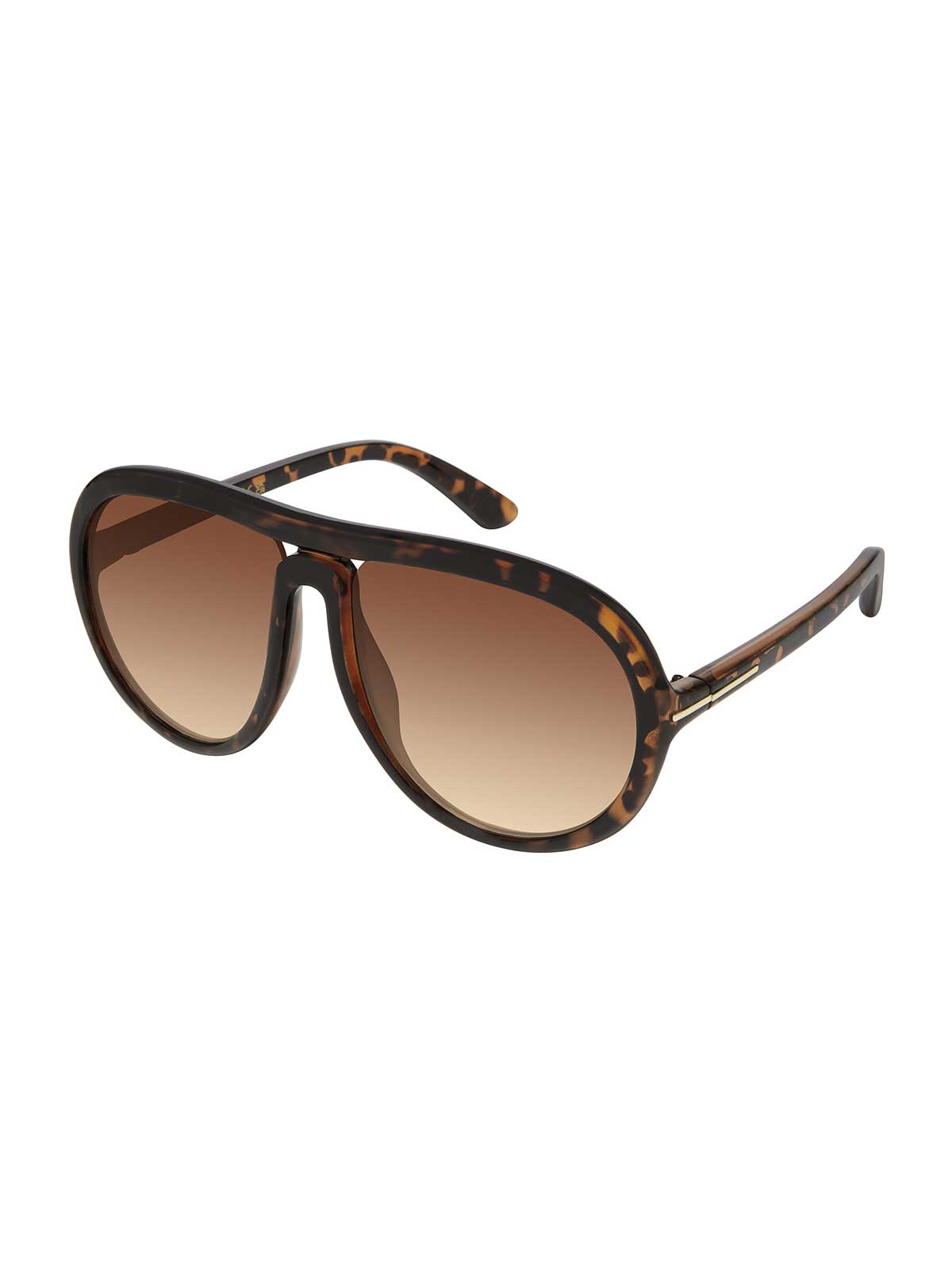 Vented Lens Oversized Aviator Sunglasses in Tortoise
