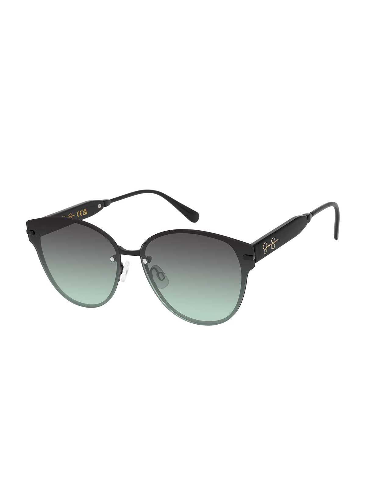 Vintage Glow Round Sunglasses in Blackout