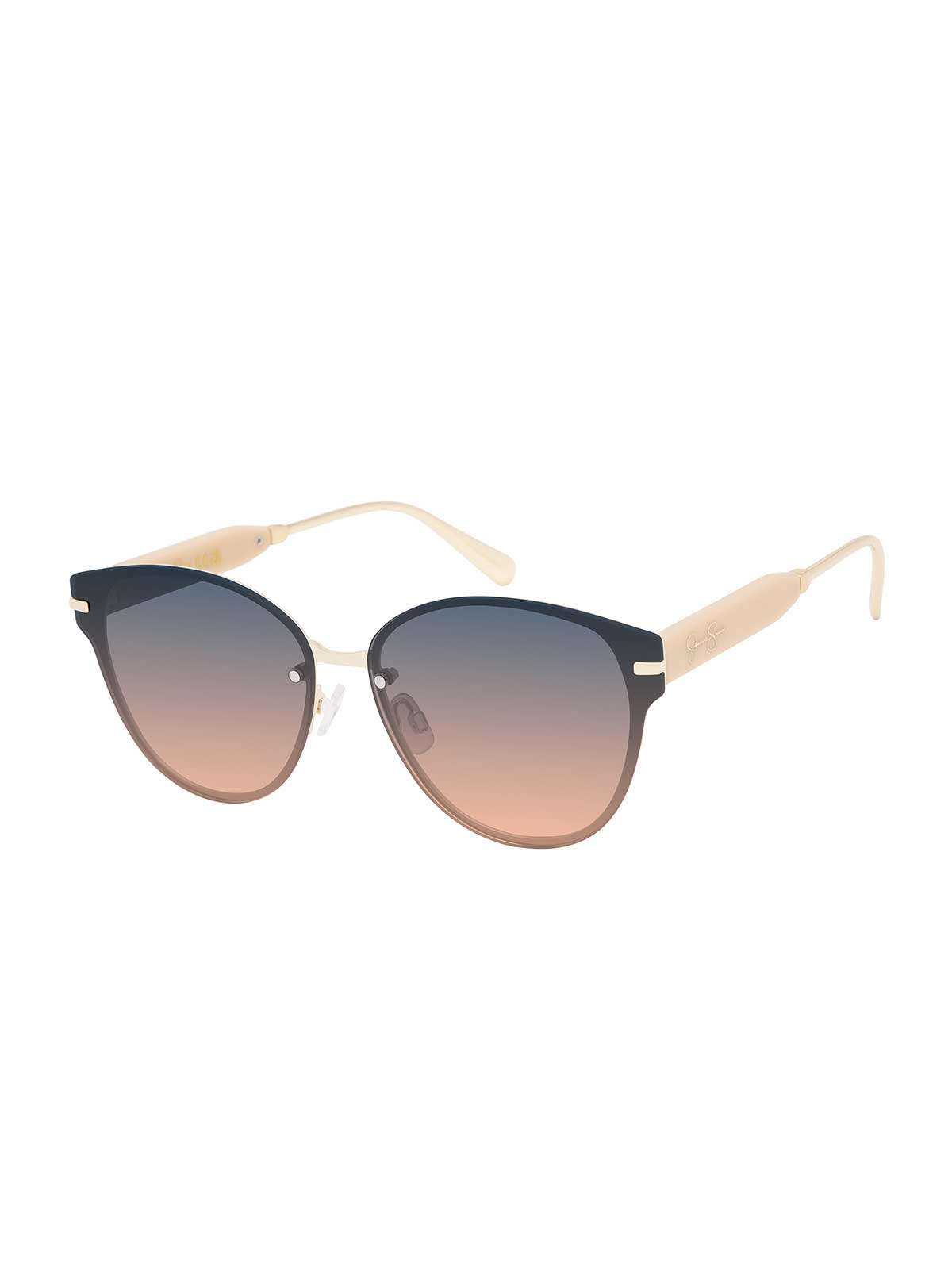 Vintage Glow Round Sunglasses in Gold & Nude