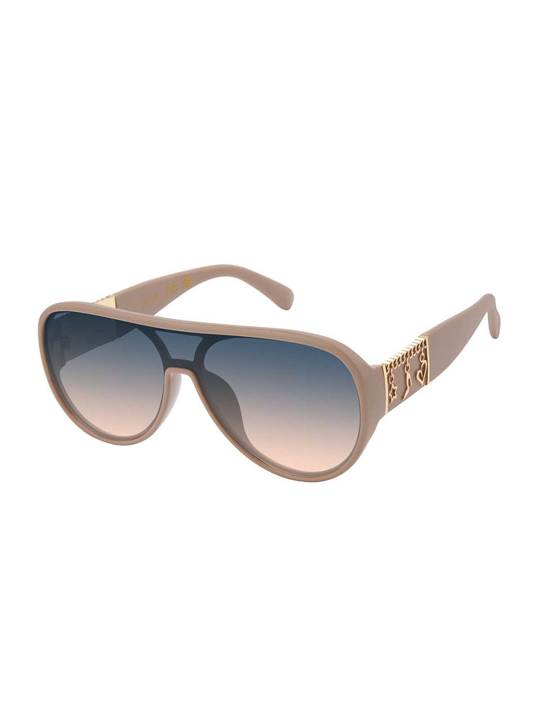 Golden Charm Aviator Sunglasses in Mocha – Jessica Simpson