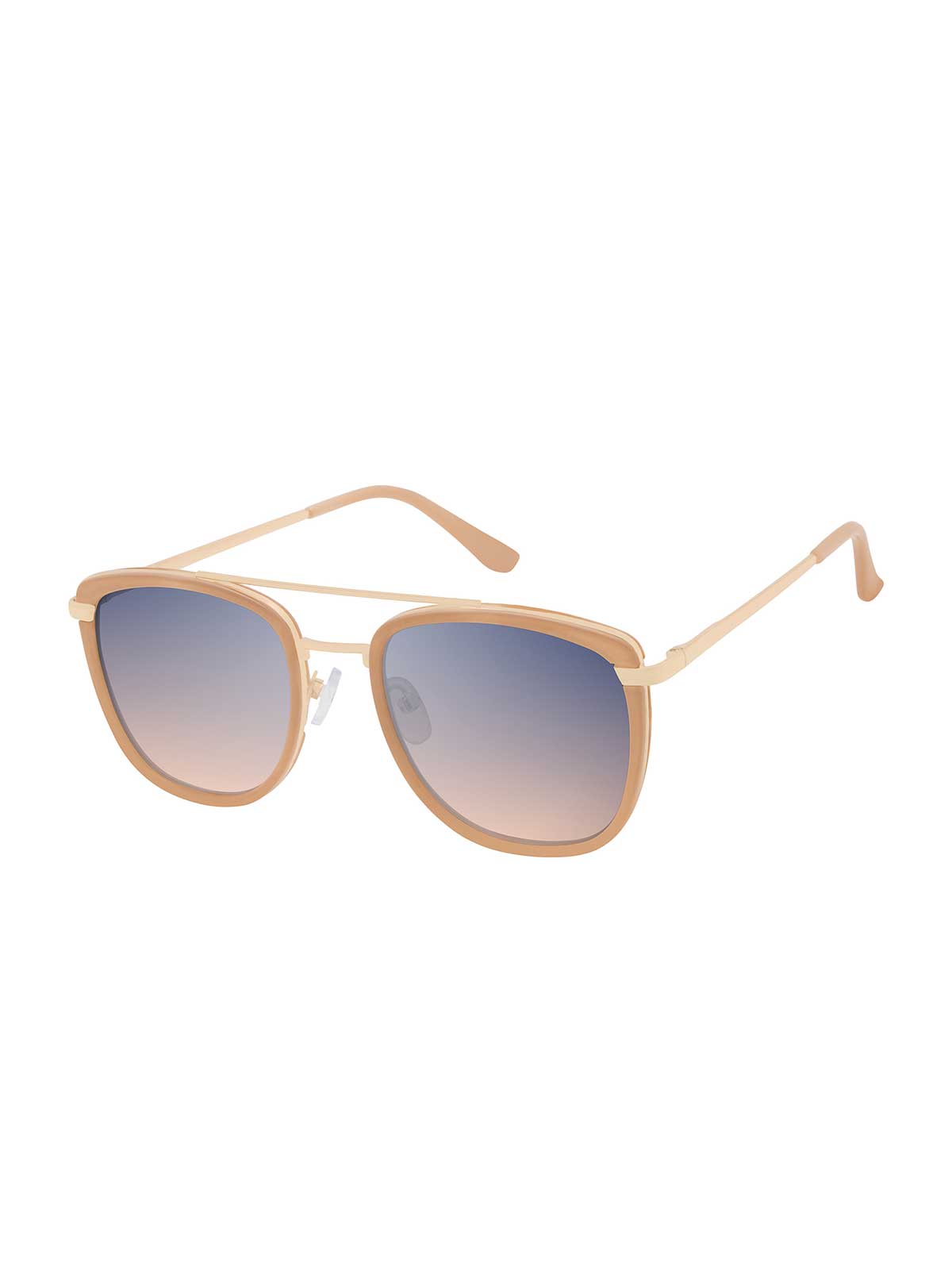 Browbar Aviator Sunglasses in Gold & Nude
