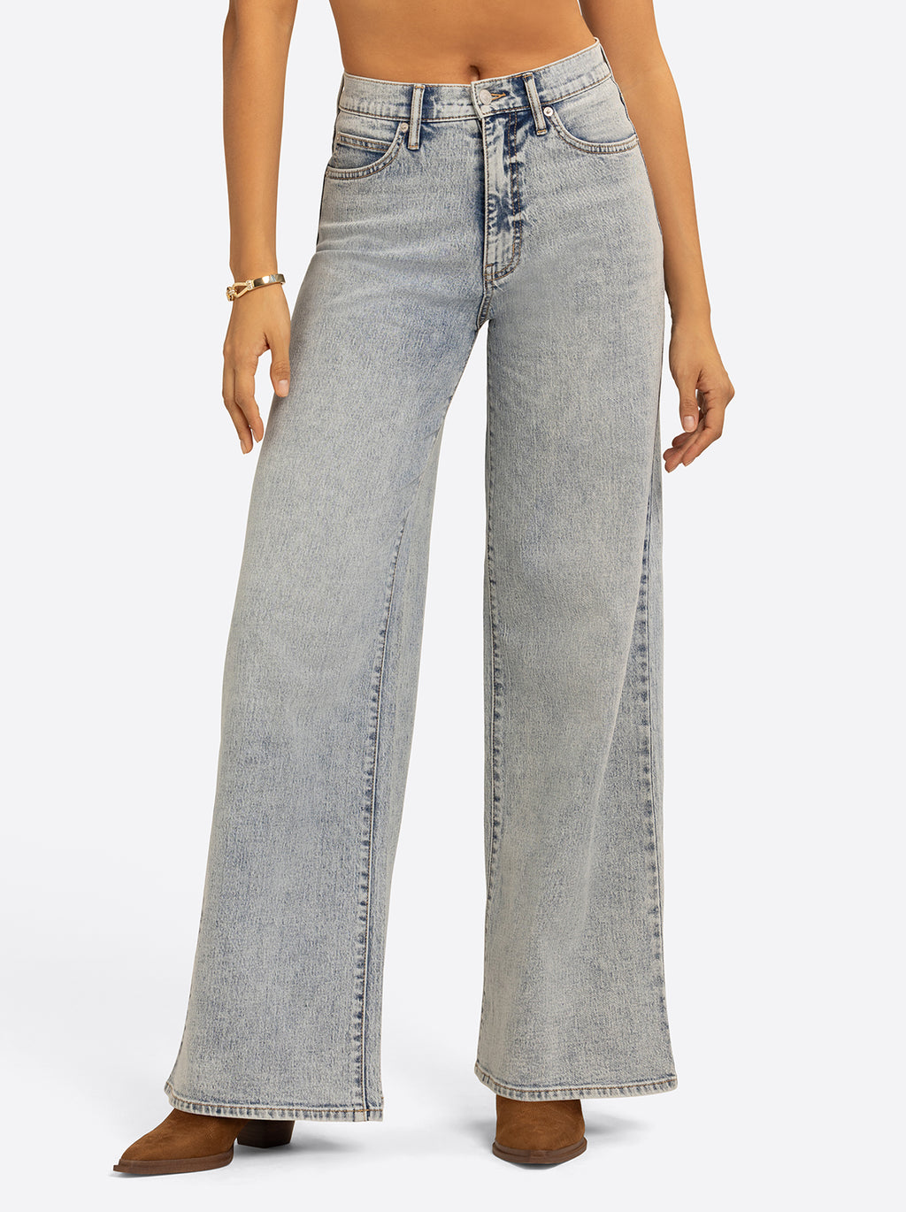 JS Jessica Simpson Memphis High Rise Wide Leg Jean in Crush