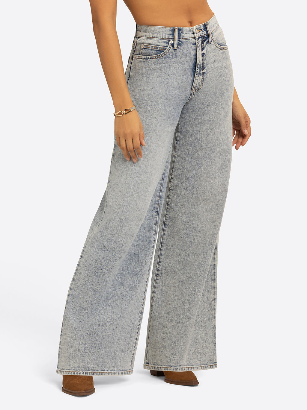 JS Jessica Simpson Memphis High Rise Wide Leg Jean in Crush