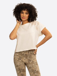 JS Jessica Simpson Suri Tee in Gardenia-Indra