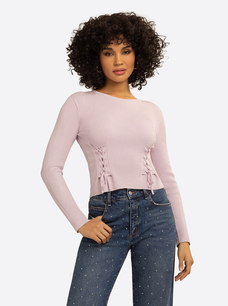 し*ろ様 【美品】Sister Jane Cherry Blossom シスター JS Jessica Simpson Taira Top in Lavender Frost