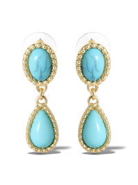 Turquoise Stone Drop Earrings