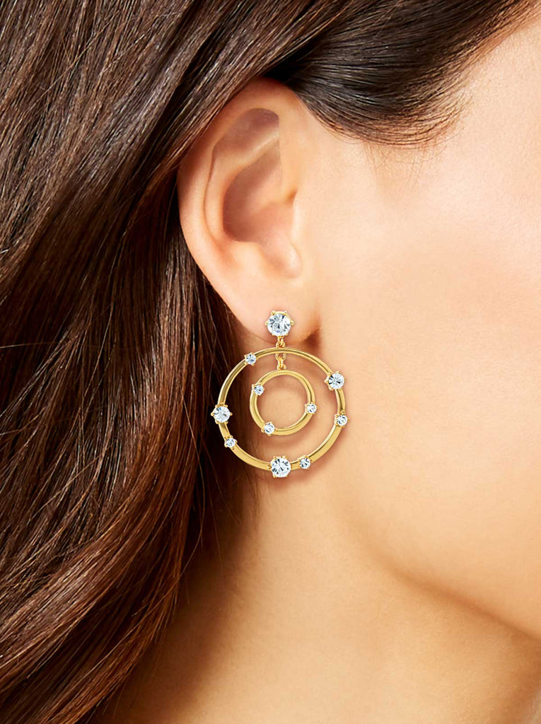 Orbital Crystal Drop Earrings