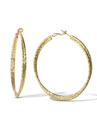 Double Hoop Faceted Earrings