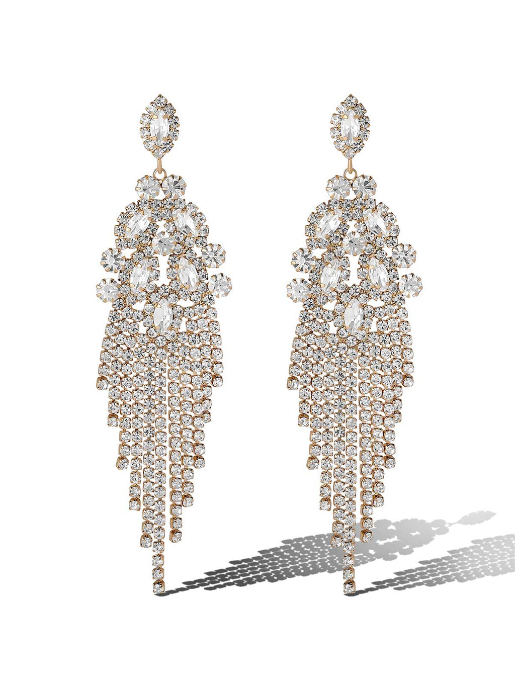 Crystal Waterfall Statement Earrings