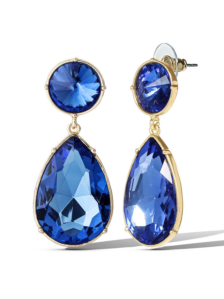Deep Blue Teardrop Earrings