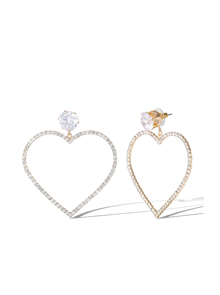 Heart-Shaped Crystal Drop Earrings – Jessica Simpson