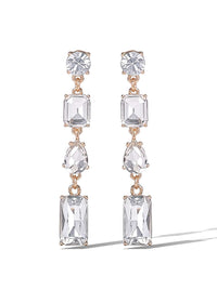 Multi-Cut Crystal Drop Earrings