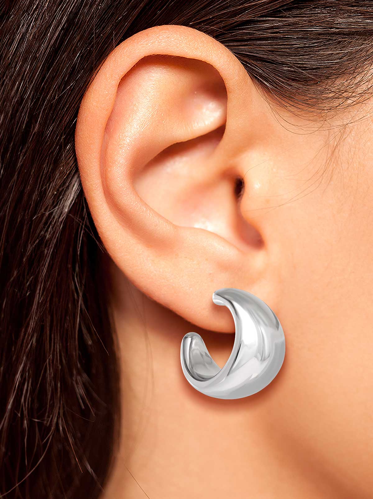 Chunky Silver Hoop Earrings – Jessica Simpson