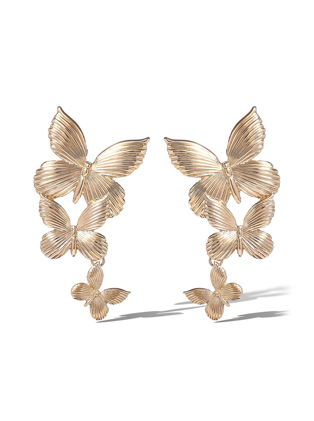 Cascading Butterfly Statement Earrings