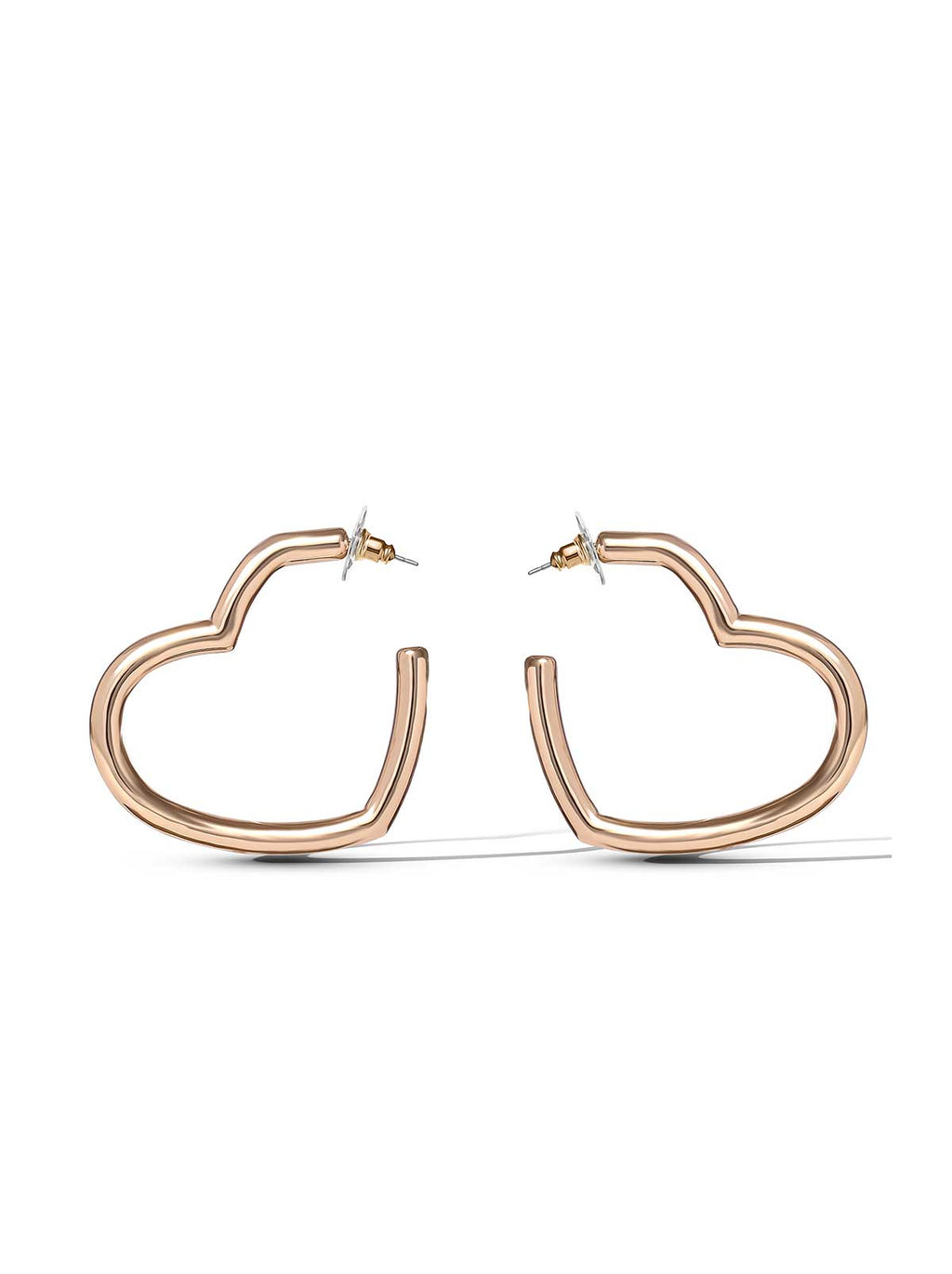 Open Heart Hoop Earrings