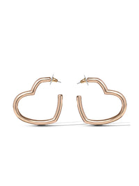 Open Heart Hoop Earrings