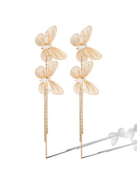 Double Butterfly Dangle Earrings