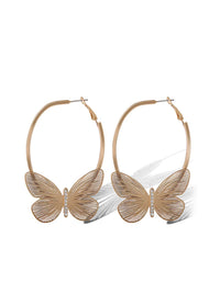 Butterfly Hoop Earrings