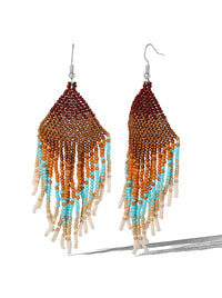 Multi Seed Beads Dangle Earring