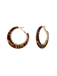 Two-Tone Hoop Earrings