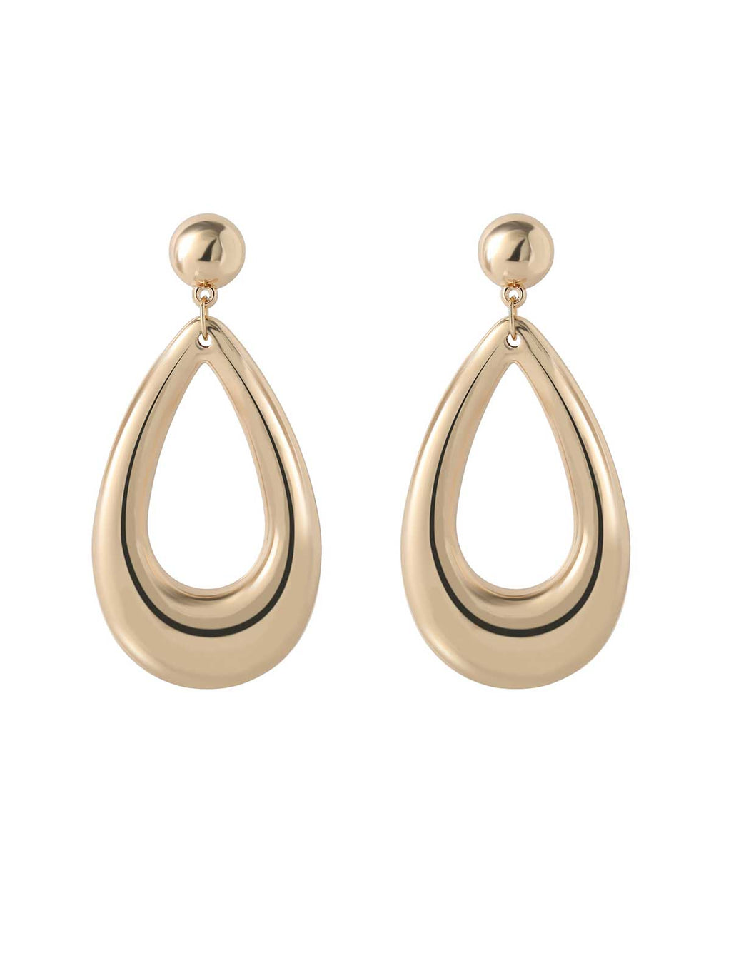 Large Gold Teardrop Earrings