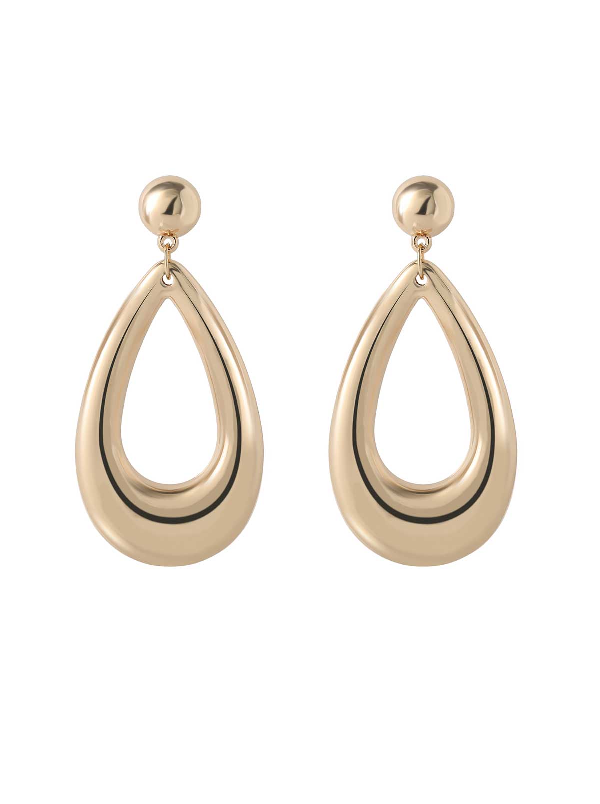 Large Gold Teardrop Earrings