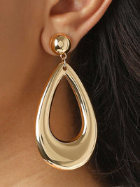 Large Gold Teardrop Earrings