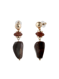 Gold Large Bead Drop Earrings