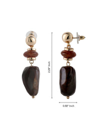 Gold Large Bead Drop Earrings